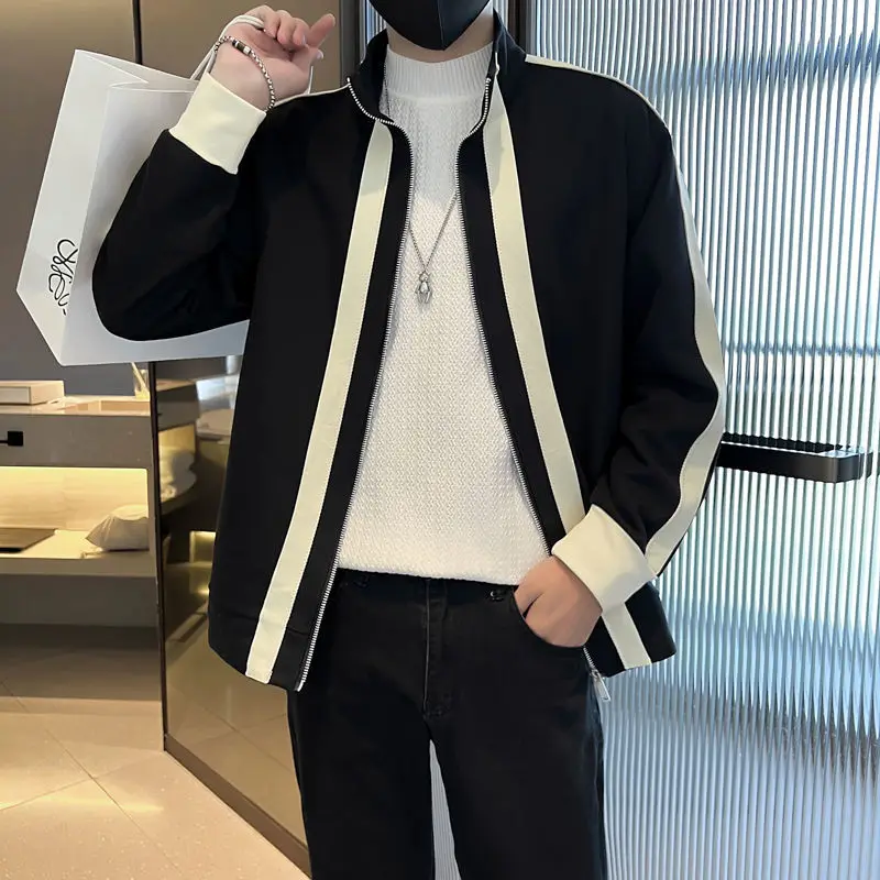 남성용 스탠드 칼라 재킷, 봄/가을 캐주얼 패션 남성 재킷, 긴 소매 윈드브레이커 코트 겉옷, 2023 Z03