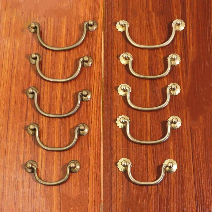 PureCopperHandleAntiqueDrawerPullsHardwareBrassAccessories