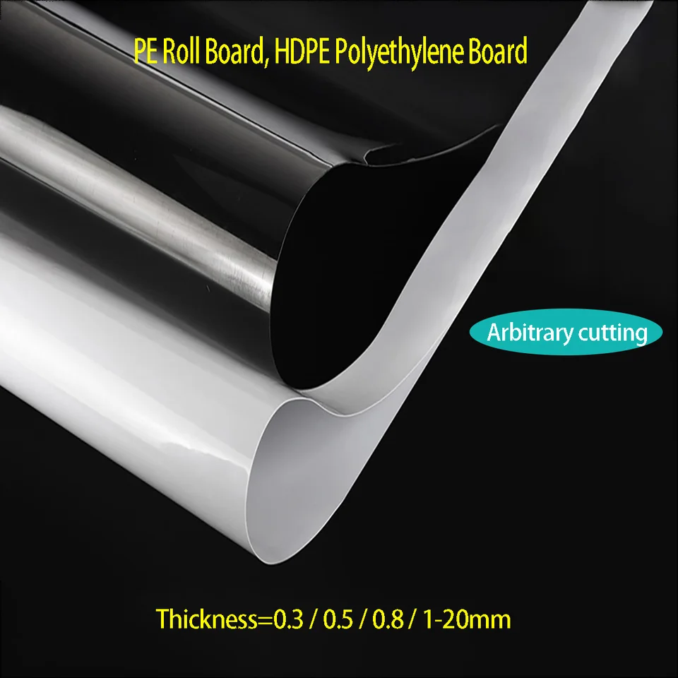 Foglio HDPE Nero 3mm 400x600mm – 2 Pezzi, Plastica Industriale Rigida Resistente A Chimici, UV E Urti Per Fai Da Te E Banco Lavoro