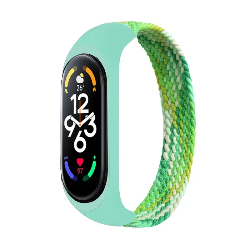 Nylon Braided Solo Loop Strap Bracelet for Fitness Tracker Wristbands