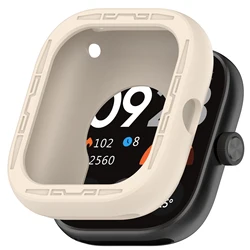 Premium Silicone Protective Case for Smartwatches - Durable Cover and Bumper Frame (Beige)