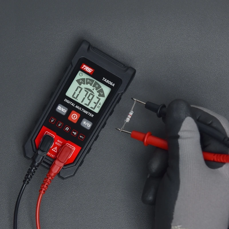 Accurate Electrical Testing Compact ABS Multimeter with Auto Recognition TA806A Multimeter Durable for Home & Office Use