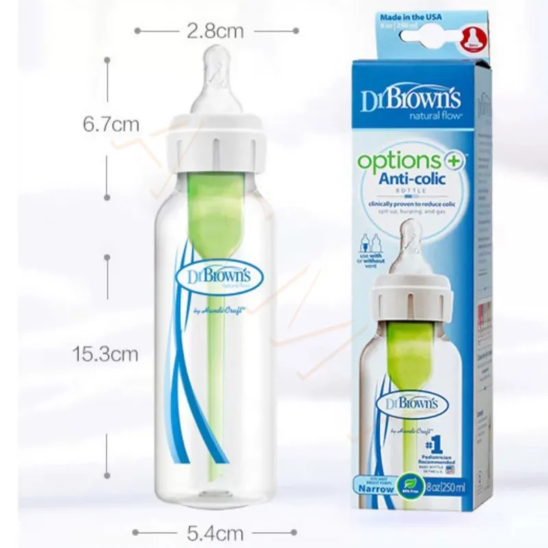 Dr. Brown's newborn baby bottle 60ML 120ML 250ML Standard mouth PP milk bottle