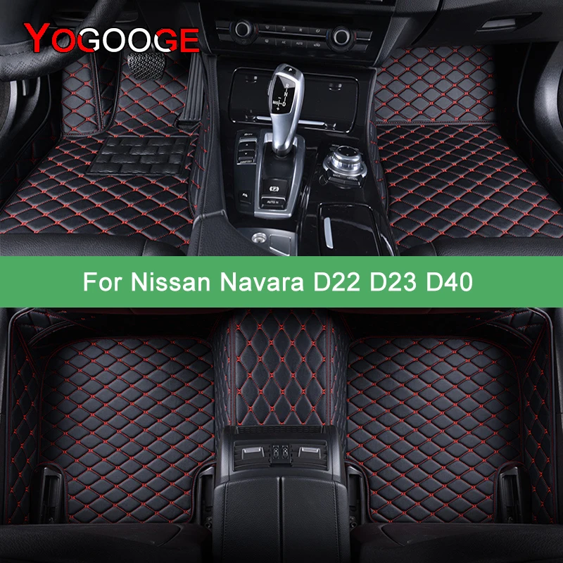 

YOGOOGE Custom Car Floor Mats For Nissan Navara D22 D23 D40 Auto Carpets Foot Coche Accessorie