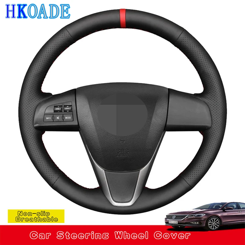 Customize Diy Genuine Leather Steering Wheel Cover For Mazda 3 Axela