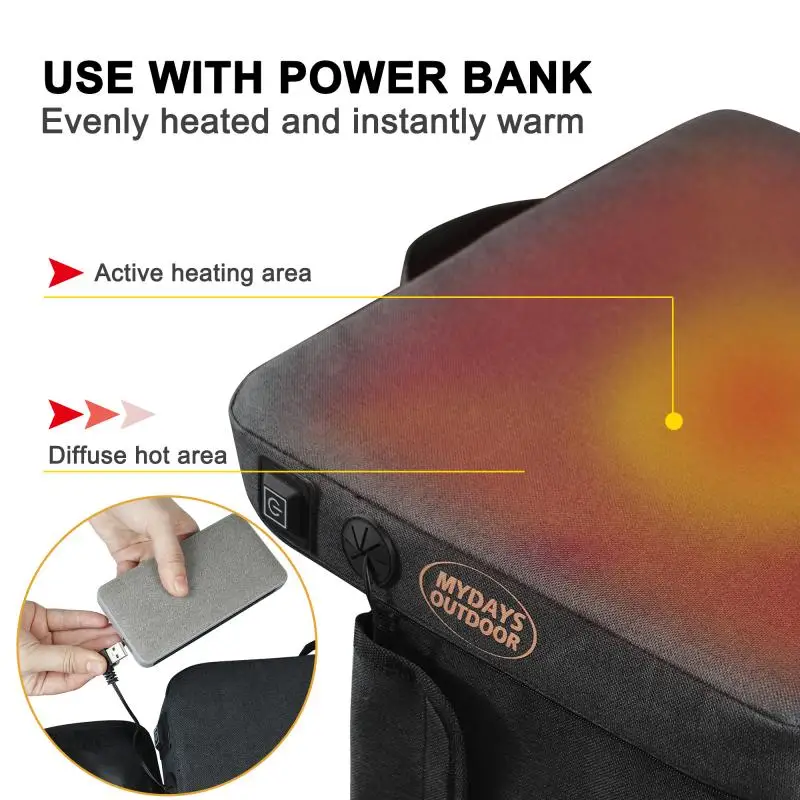 Portable USB Powered Outdoor Chair Car Electric Heated Seat