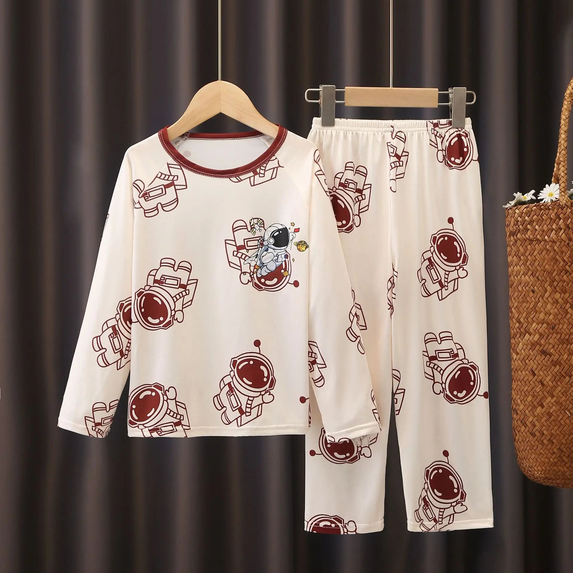 Girls Long Sleeve Cartoon Pajamas 4