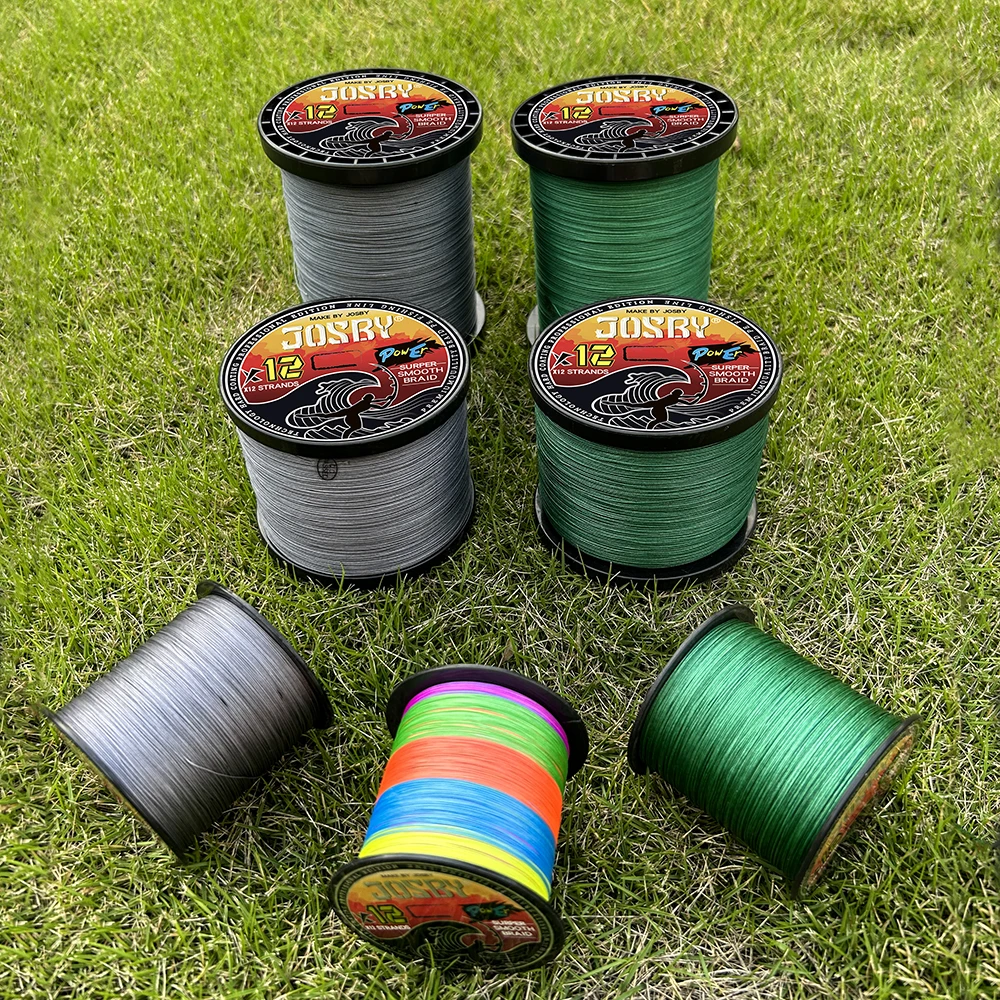 JOSBY 12 Strands Super Strong PE Fishing Line 1000/500/300/100M  Multifilament  Freshwater Saltwater Carp Weave Wire Pesca 6