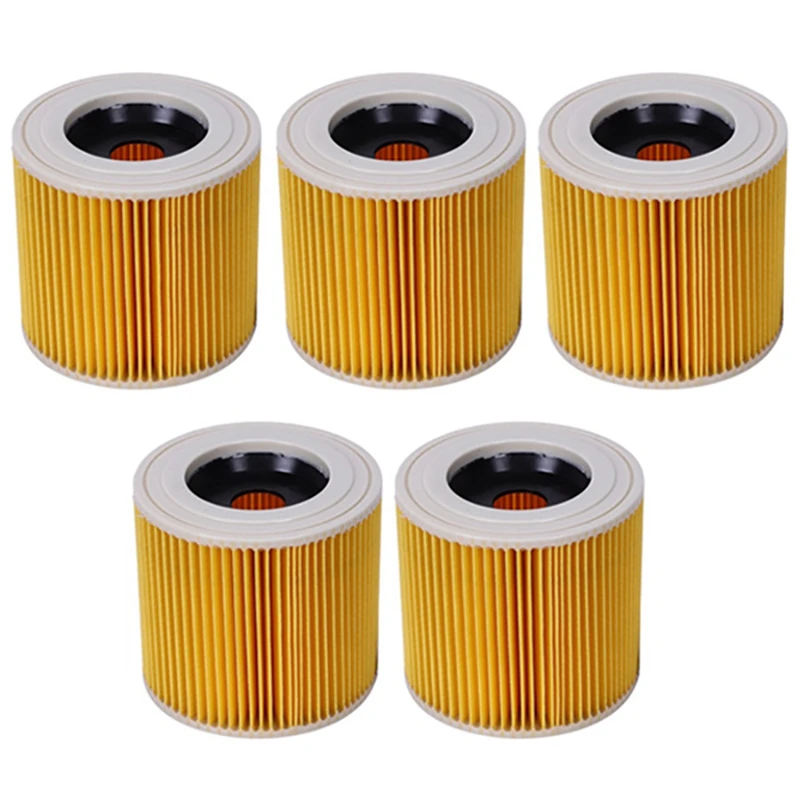 

5Pcs Replacement Air Dust Filter For Karcher Vacuum Cleaner WD2250 WD3.200 MV2 MV3 WD3 A2004 A2204 Cartridge HEPA Filte