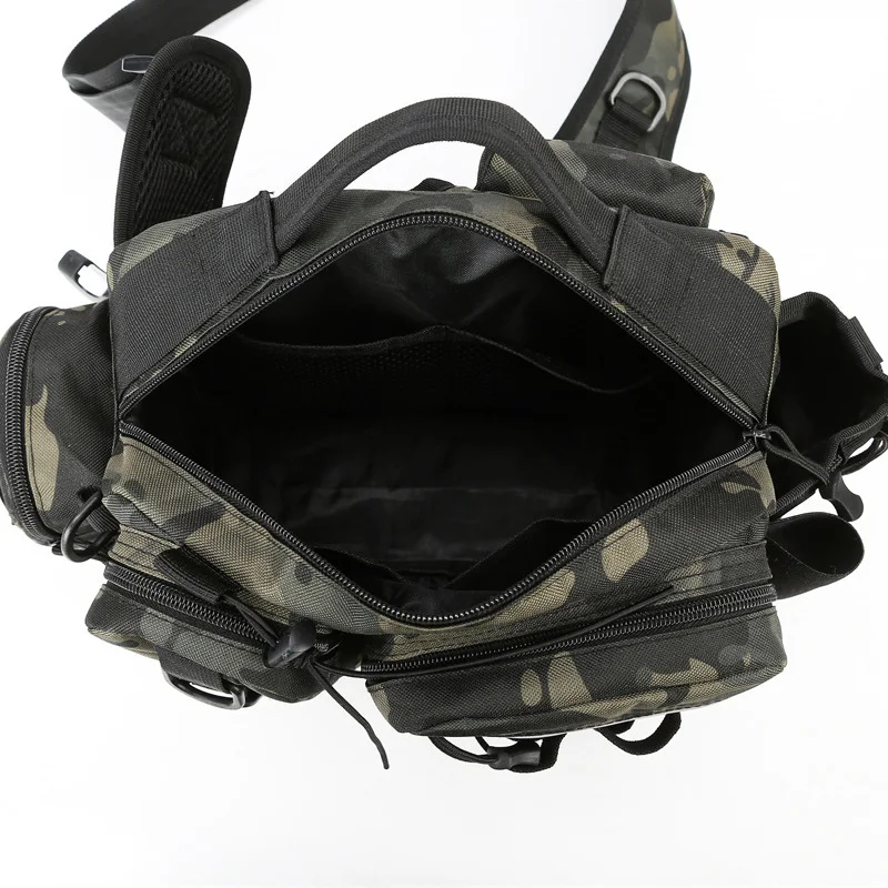 Angelgerät-Rucksack, Köderbox, Aufbewahrungstasche für Ausrüstung, Gürteltasche für Männer, Fliegenfischer-Rucksack mit Rutenhalter, Sling-Umhängetasche – Detail 5