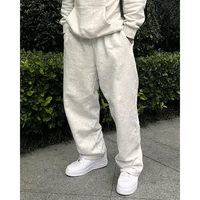 Men Sweatpants Korean Fashion Sportswear Drawstring Wide Leg Straight Track Pants 2024 Autumn Cotton Casual Loose Trousers 1