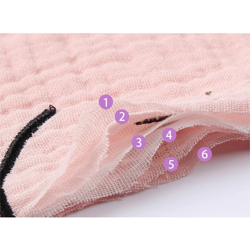 

N80C Baby Feeding Drool Bib Saliva Towel Soft Cotton Muslin Button Burp Cloth for Newborn Toddler Shower Gifts