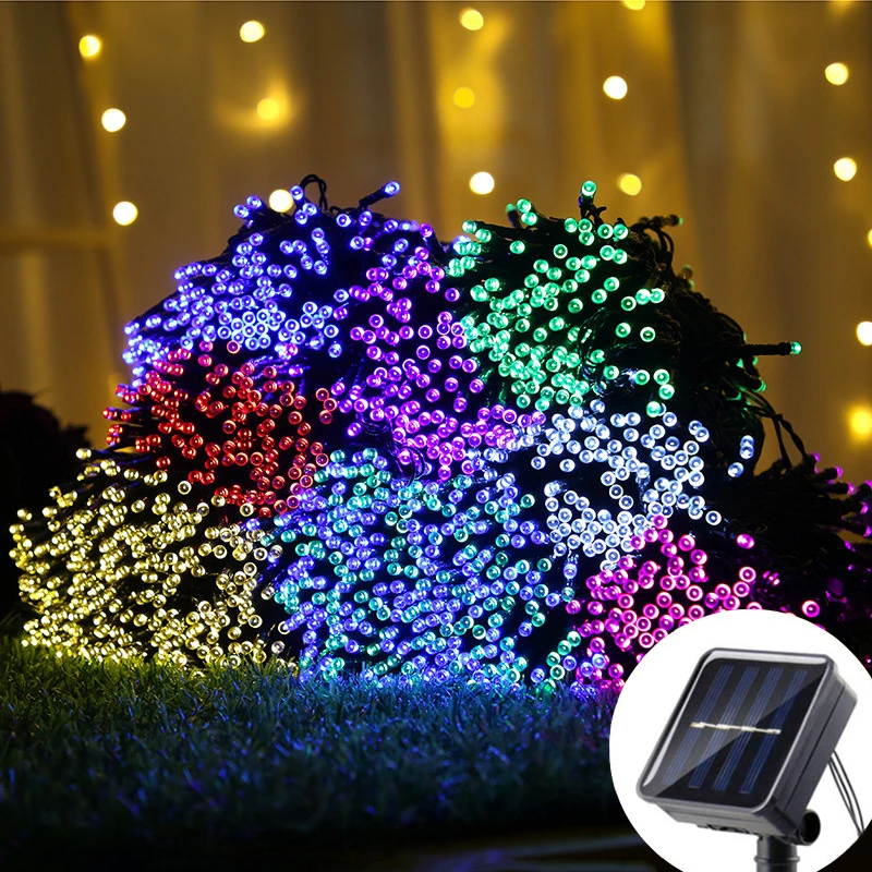 Solar-Powered Outdoor LED Fairy Lights – 8-Mode Waterproof Decorative Lighting