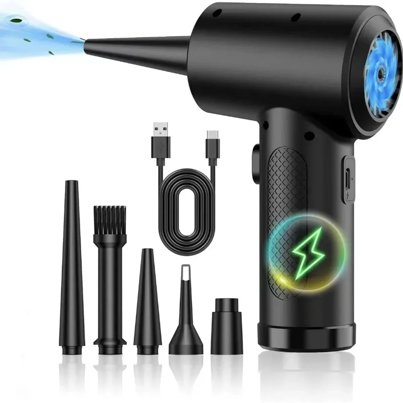 Electric air blower compressed 51000 RPM for computer keyboard PC car clean USB charging portable wireless
