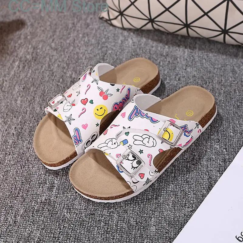 

New Summer Women Beach Cork Slippers Casual Buckle Clogs Outside Non-slip Water Slides Shoe