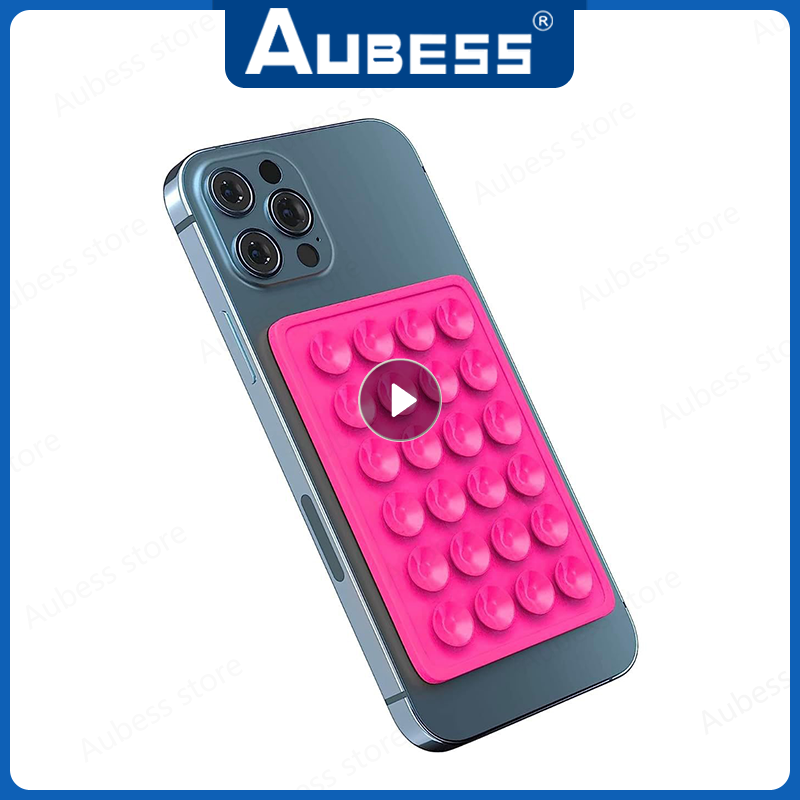 1pc Double Side Silicone Phone Case Holder Suction Pad Mobile Phone  Adhesive Rubber Sucker Bracket For Selfies Phone Accessory