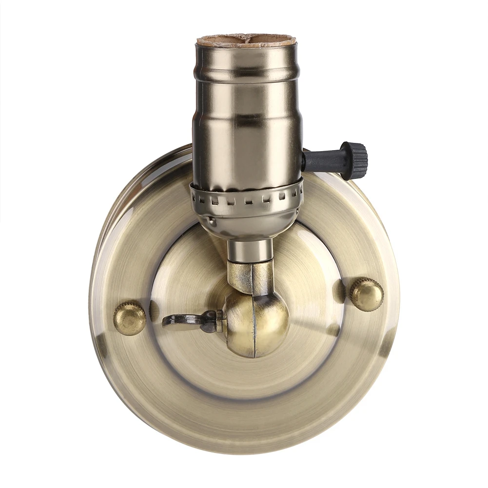 E26 E27 Lamp Base Vintage Wall Light Holder Socket with Switch for Home Bedroom Dining Room Decoration 220V lamp holder,lamp bulb holder,lamp base,led lamp base