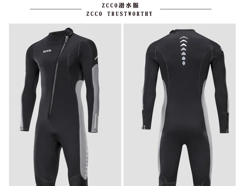 Neoprenanzug 3mm Neopren Tauchanzug Neoprenanzug Surfanzüge Männer Frauen Neoprenanzug mit Reißverschluss vorne zum Tauchen Surfen Kaltwasser Surfanzüge – Detail 10