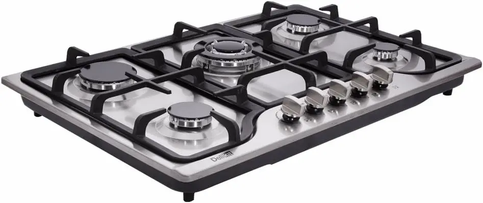 30 inch Cooktops Dual Fuel Sealed 5 Burners Cooktop Drop-In Stainless Steel Hob DK257-A01 Cooktop
