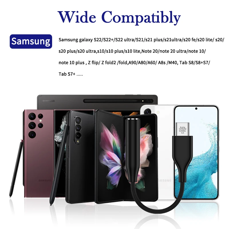 USB Type C to 3.5mm Audio Adapter - Premium Headphone Cable Converter by Samsung