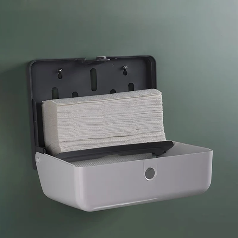 Wall Mount Paper Towel Box Universal Hotel Toilet Commercial Tissue Dispensers Punch-free Multifold Tri-Fold Paper Holder home toilet paper holder,tissue box,tissue dispenser