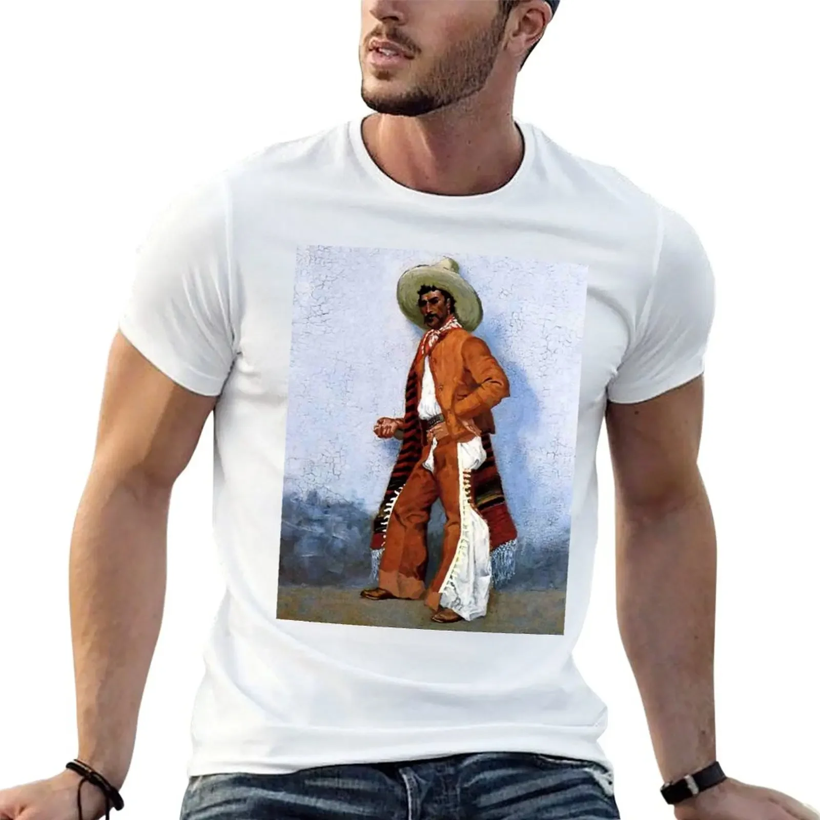 

“A Vaquero” Western Art by Frederick Remington T-shirt animal prinfor boys oversizeds funny t shirts for men