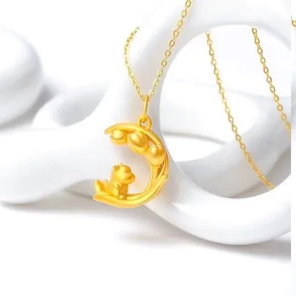 Real gold high quality pure gold 999 dragon pendant zodiac AU999 real 24K necklace dragon pendant jewelry women gift