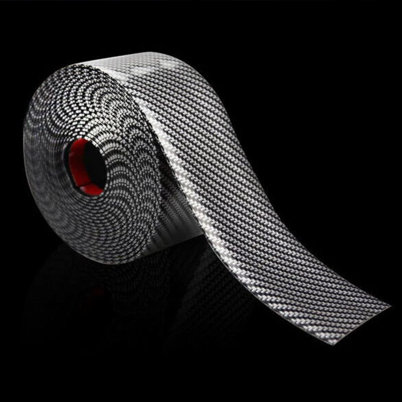 Carbon Fiber Car Stickers Doorsill Bumper Threshold Step Protector Guard Strip Sticker Anti Scratch Strips Film Universal