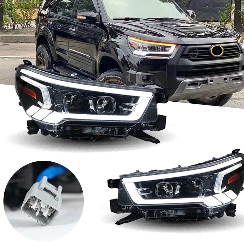 トヨタハイラックス2021-2023用ヘッドライト,ヘッドライト,drl信号