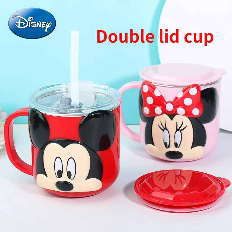 KidsDisneyCupCute3DCartoonMickeyMinnieMouseStitchFrozenElsa
