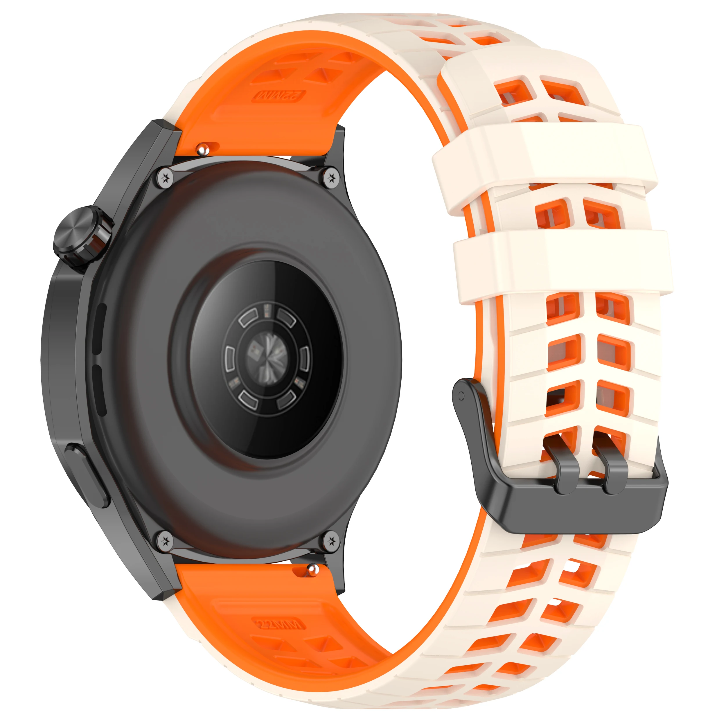 Breathable Sport Silicone Wristband - 22mm Adjustable Bracelet