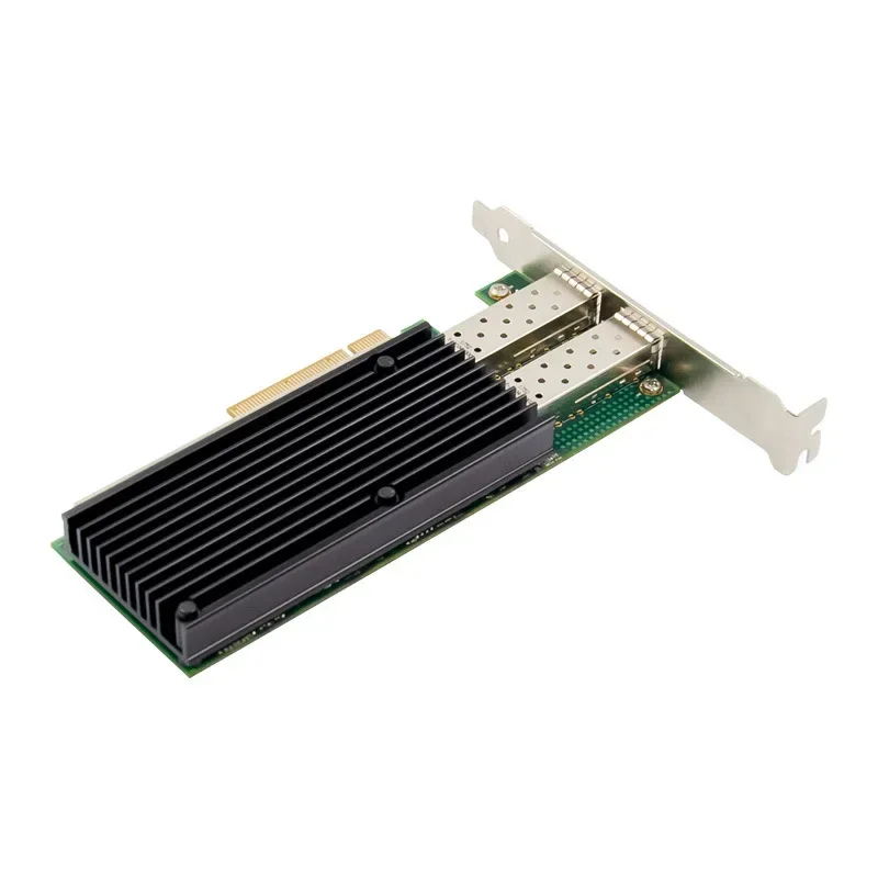 2포트 PCIe Gen3.0 x8 25기가비트 네트워크 카드 듀얼 포트 이더넷 서버 어댑터 10G SFP+ 광섬유 칩셋 Intel XXV710