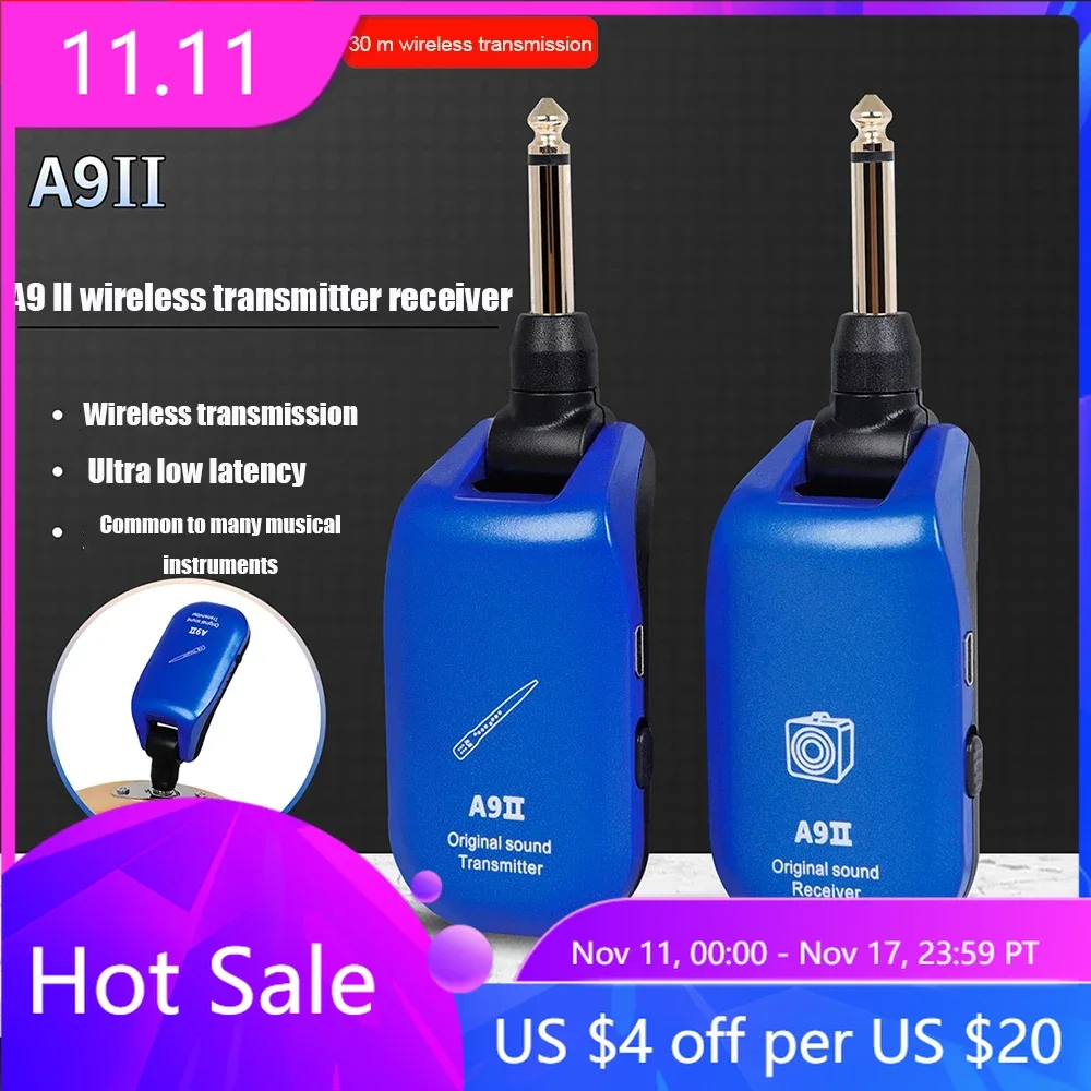 GuitarWirelessSystemTransmitterReceiverMusicalInstrument