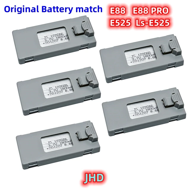 

Бесплатная доставка, литий-полимерный аккумулятор JHD для дрона E88 E88 PRO E99 PRO E525 PRO Mini RC, батарея для дрона 4K E88 PRO RC Plane