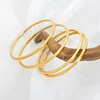 Luxury Women Stainless Steel Bracelet Simple Round 316L High Quality Golden Bangle Female Anti-Allergy Charm Jewelry Gift 3