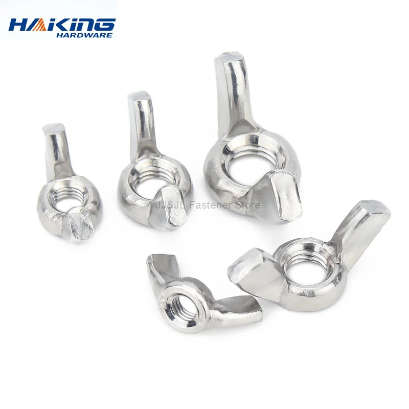 5/10/20pcs Butterfly Wing Nuts M3 M4 M5 M6 M8 M10 M12 Stainless Steel Wing Nuts Zinc Plated Hand Tighten Nut DIN315