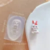 Nailart Easter Bunny Rabbit Mold 3D Carving Silicone Nail Mould Template DIY Manicure Deco Tools 4