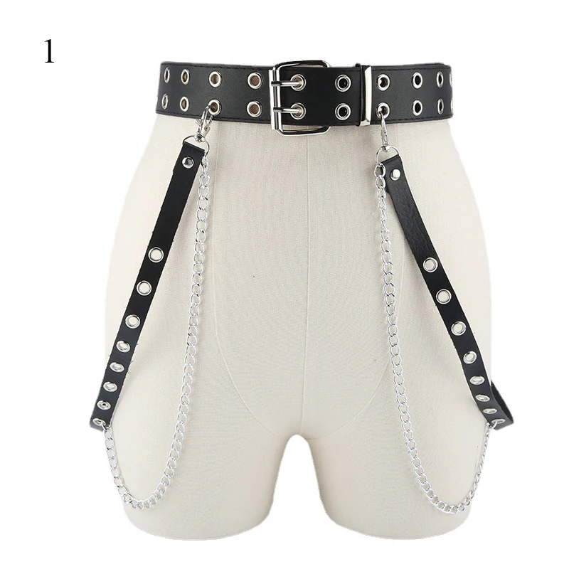 

Fashion Women Adjustable Chain Belt Punk Hip-hop Belt With Chains Luxury Gothic Style Waist Belts Durable Waistband Decorations