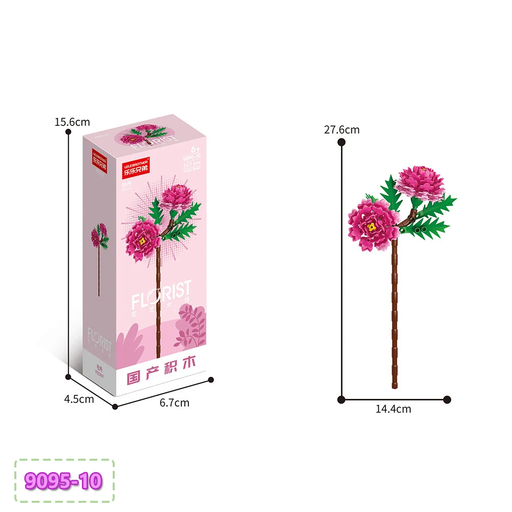 Flower Tulips/Rose/Sunflower/Daisy Decoration Mini Building Blocks Ornaments Potted Plants Puzzle Model Bricks Toys Girls Gift