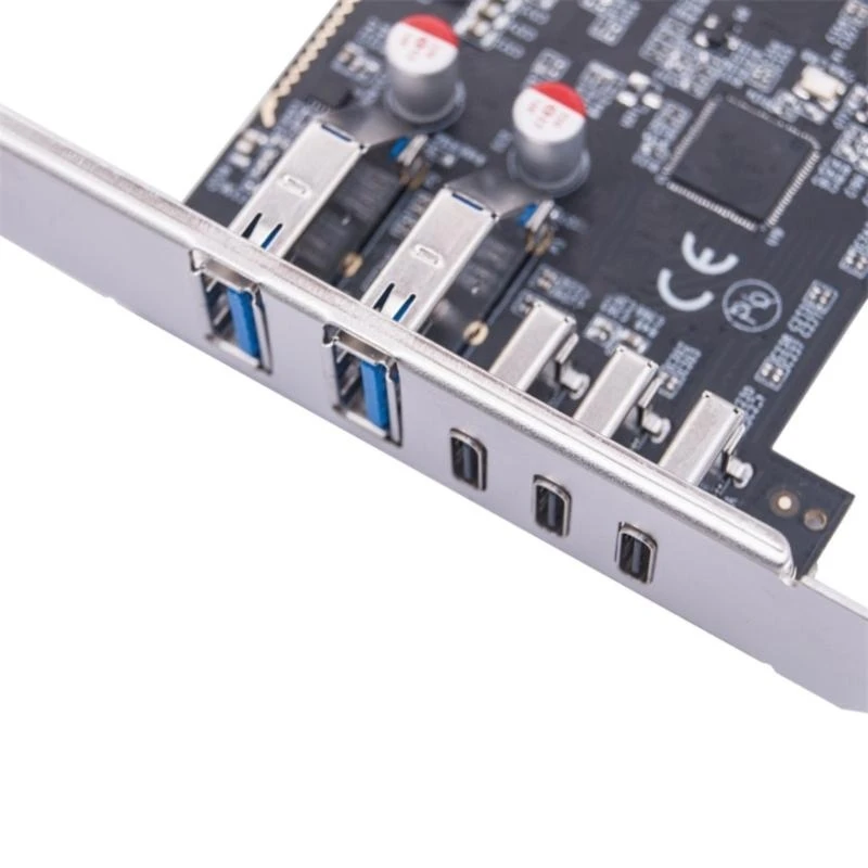 Q5WA 10Gbps USB Expansion Card for Desktop Use with Type A and Type C PCIE 4X Card
