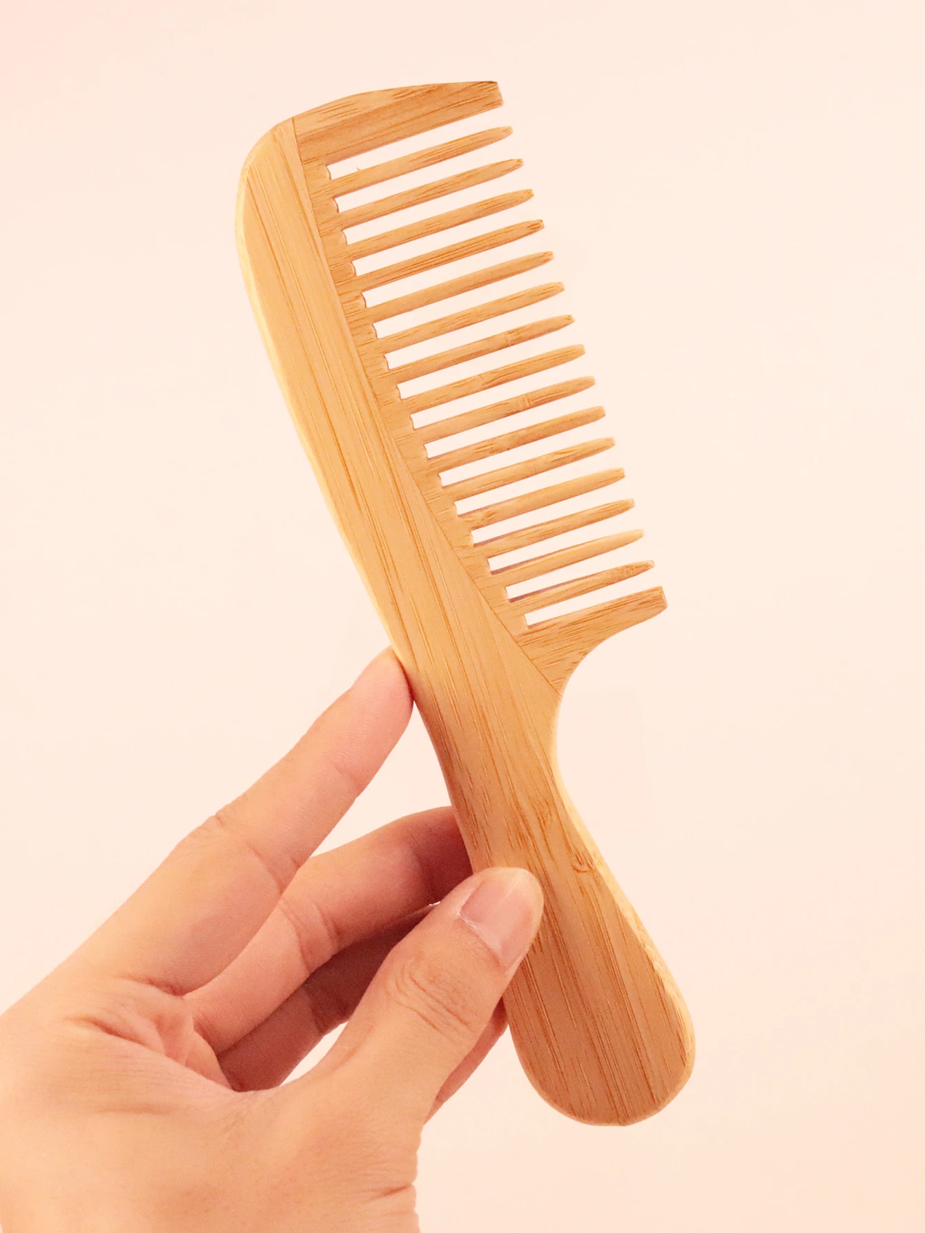 천연 대나무 나무 빗 대나무 및 나무 정전기 방지 빗 세트, 헤어 스타일링 빗 세트, 실제 헤어 가발용 특수 빗 2 개