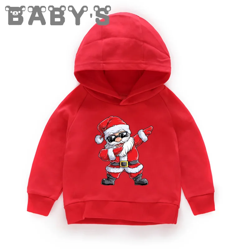 

Merry Christmas Dabbing Santa Print Funny Kids Hoodies Boys Girls Sweatshirts Autumn Children Clothes Cotton Baby Tops,KMT5112