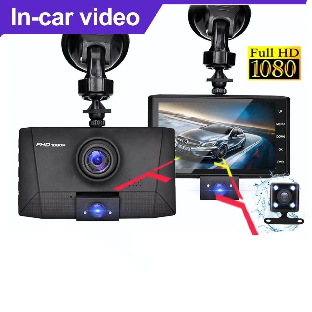 Dash Cam for Cars WIFI Car Dvr4K Front and Rear View Camera for Vehicle GPS  3Lens Video Recorder Parking Monitor Car Assecories - AliExpress