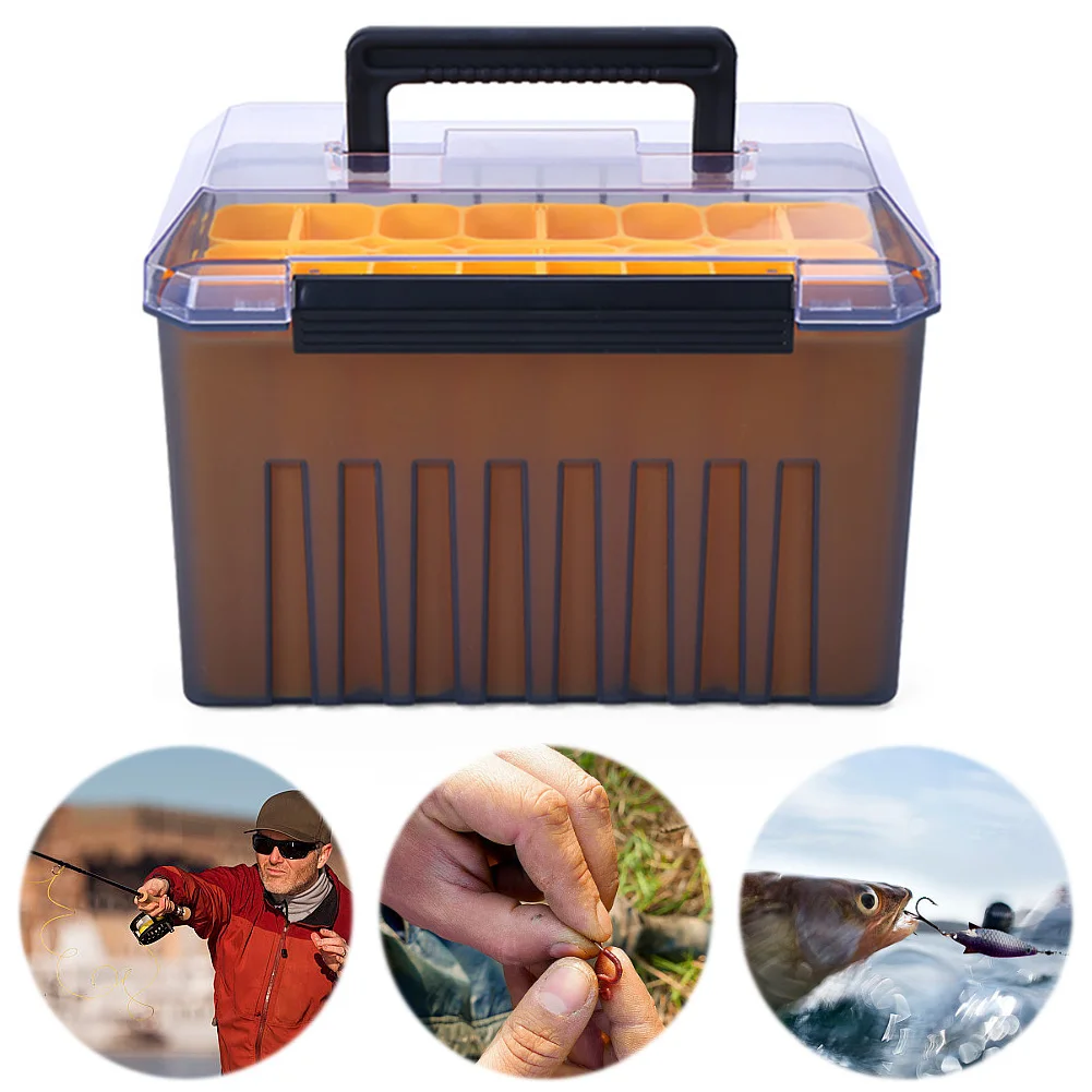 Plastic Fishing Storage Box Organizer with 24 Compartments