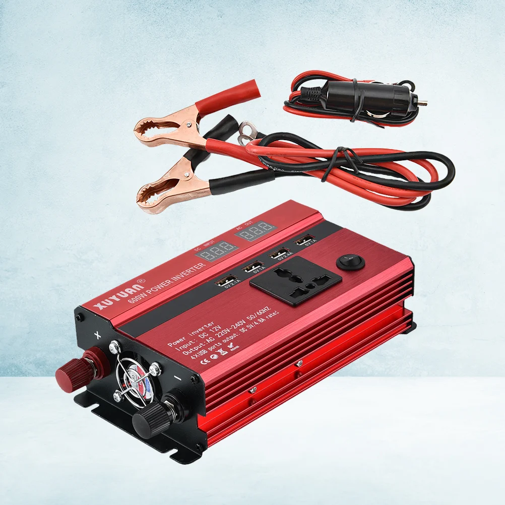 

Powerful 600W Car Power Inverter 12V to 220V AC Converter Car Power Supply with LED Display