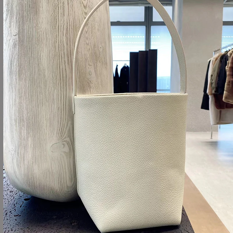 Designer Brand TR New High Quality Cowhide Lychee Print Tote Bag Bucket Shoulder Handbag for Women Hot Sale Bolsas Para Mujeres