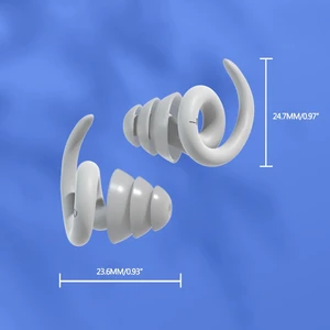 Затычки для ушей A0KB с защитой от шума, силиконовые звуконепроницаемые вкладыши с фильтром шумоподавления, трехслойные беруши для сна