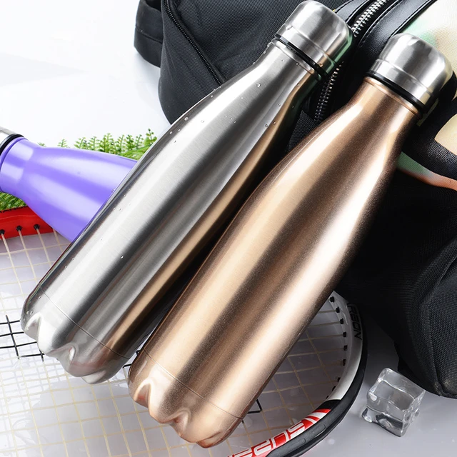 Bouteille isotherme solide avec couvercle, carafe en acier inoxydable, grande capacité, tasse à café glacé, portable, voyage, maison, cadeau d'été, 750 ml, 500ml 4
