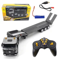 Huina RC Trailer Engineering Vehicle 1318 Simulation Nine Channel Remote Control Flat Trailer 1:24 Lighting and Sound Toys 1