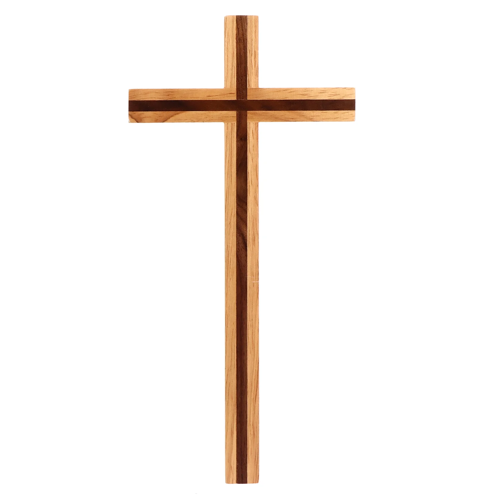 

1pc Wooden Cross Pendant Wooden Handicraft Cross Hanging Cross (Wood Color)